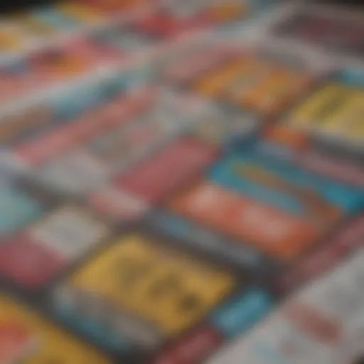 Colorful assortment of Georgia scratch-off tickets