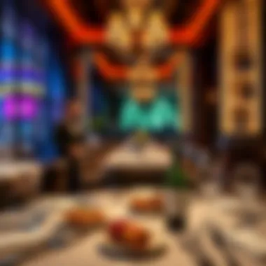 Gourmet Dining Experience Luxurious dining setup at Park MGM