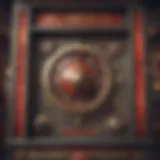 A vintage Pompeii slot machine showcasing its intricate design
