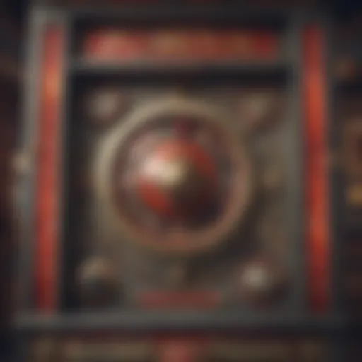 A vintage Pompeii slot machine showcasing its intricate design