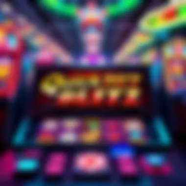 Intricate design of the Quick Hit Blitz Slot interface showcasing vibrant graphics