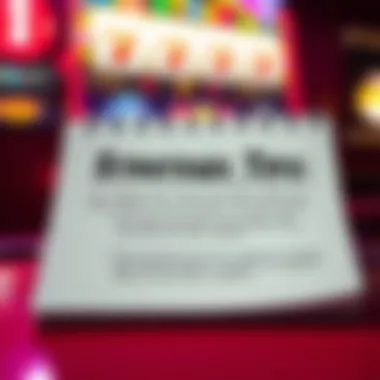 Strategic tips displayed on a notepad for enhancing gaming experience