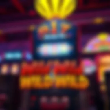 A dynamic wild wild slots machine with vibrant graphics