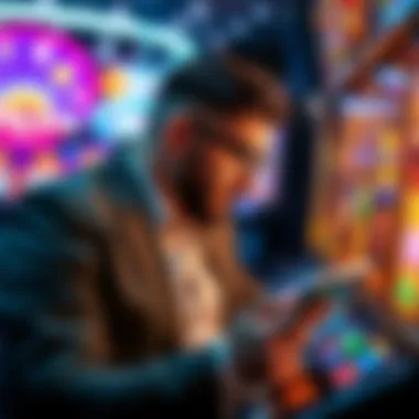 A strategic player analyzing slot strategies on a digital device