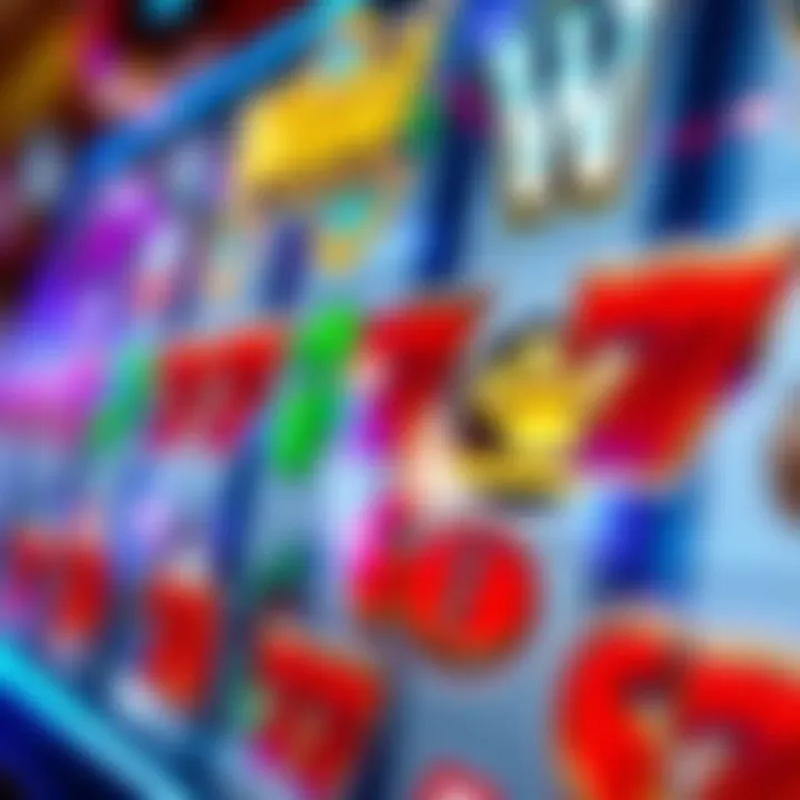 A close-up of wild symbols and pay lines in a slot game