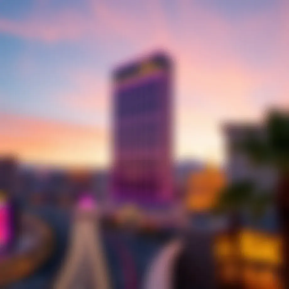 Stunning view of the Rio Towers against the Las Vegas skyline