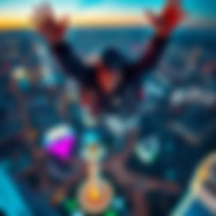 Excitement Captured During a Jump from the Stratosphere Excitement captured during a jump from the Stratosphere