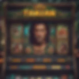 Visual representation of the Tarzan slot machine interface