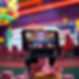 Mobile Casino Interface Design Innovative mobile casino interface featuring vibrant graphics and user-friendly navigation