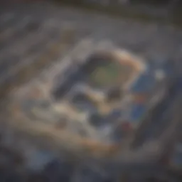 Aerial view of Tioga Downs & Casino showcasing its expansive gaming floor