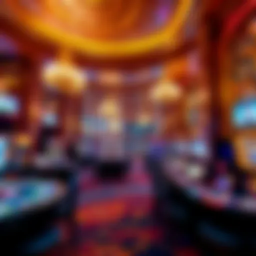 Luxurious Casino Interior A stunning view of a luxurious casino interior showcasing elaborate design.