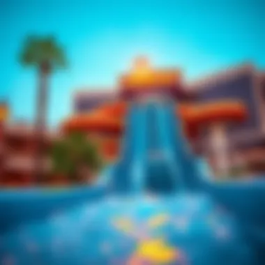 A thrilling water slide experience at a Las Vegas resort