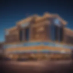 A vibrant view of the Winstar Casino exterior at night