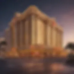 Exterior view of the Golden Nugget Casino showcasing its iconic architecture.