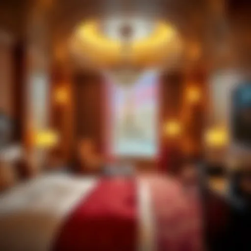 Luxurious guest room at the Golden Nugget