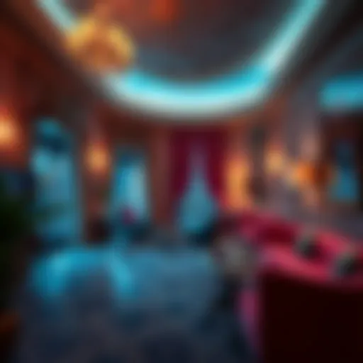 Elegant interior of a boutique hotel in Las Vegas