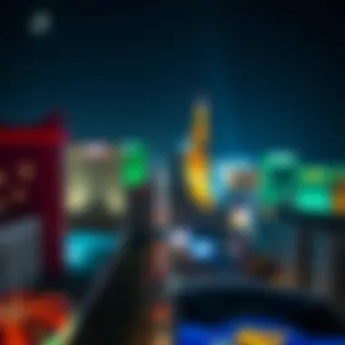 Rooftop View of the Las Vegas Strip Scenic rooftop view from a lesser-known Las Vegas hotel