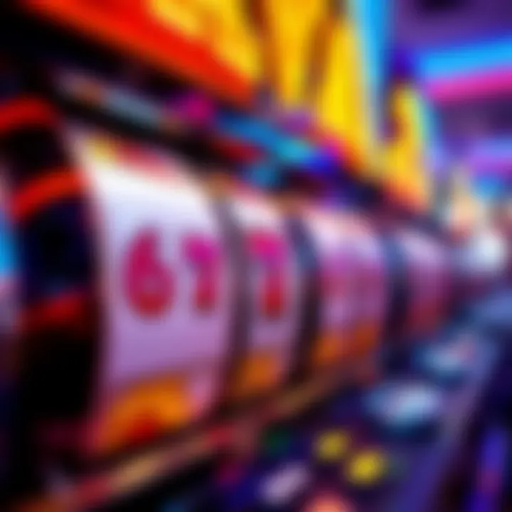 Close-up of winning symbols on a high limit slot screen