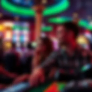 Engaging Live Gaming Experience at Horseshoe Southern Indiana Guests enjoying a live gaming experience at the casino