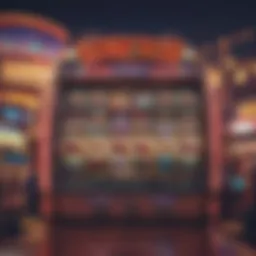 A vibrant display of various slot game symbols and themes on a mobile screen