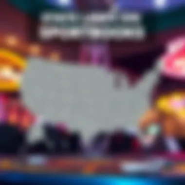 State Laws on Legal Sportsbooks Map highlighting the varying state laws regarding legal sportsbooks in the United States