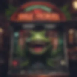 Vibrant representation of the Little Shop of Horrors slot machine with thematic symbols