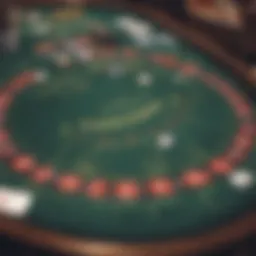 An elegant blackjack table showcasing the layout and cards