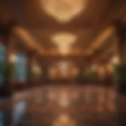 Luxurious lobby of Mohegan Pocono Hotel