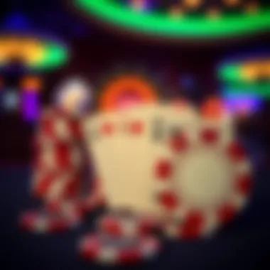 Poker Chips and Cards at Mohegan Sun Close-up of poker chips and cards