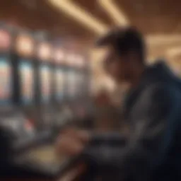 User navigating an online lottery platform