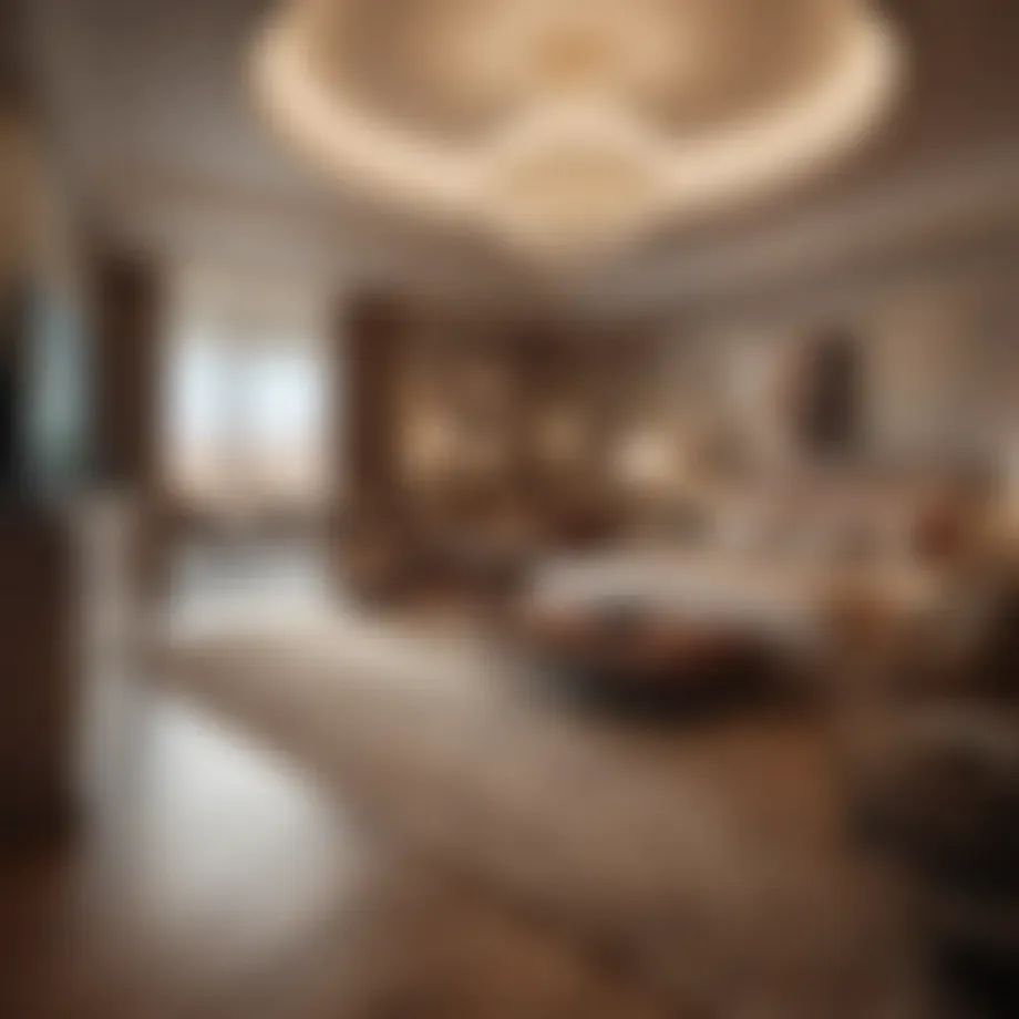 Luxurious suite interior showcasing modern design