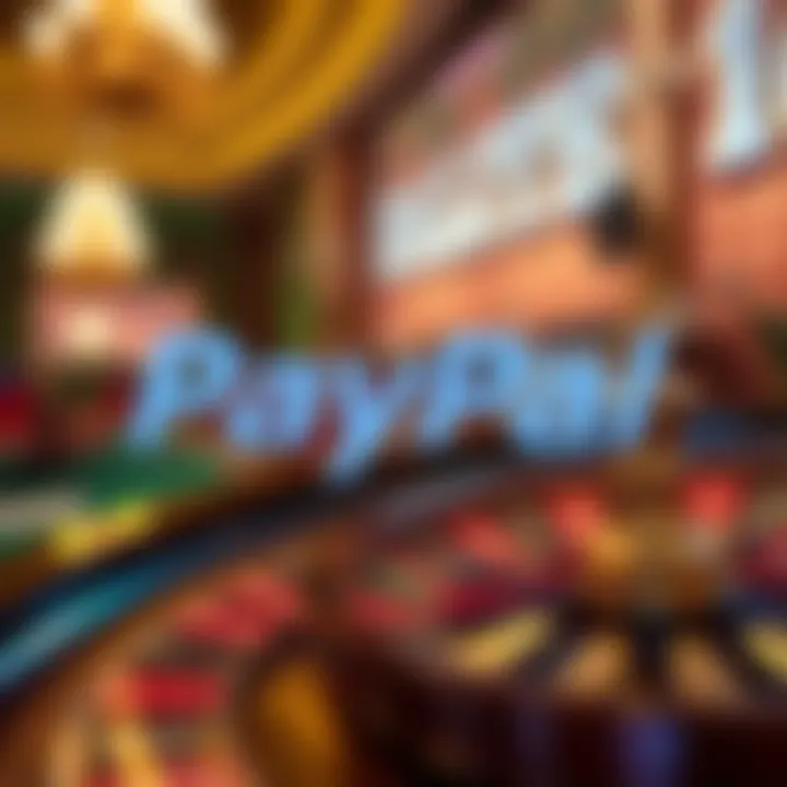 Seamless PayPal Integration with Online Casinos Illustration of a PayPal logo integrated with online casino elements