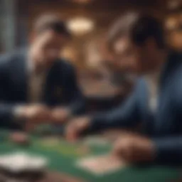 Two players focusing on their cards