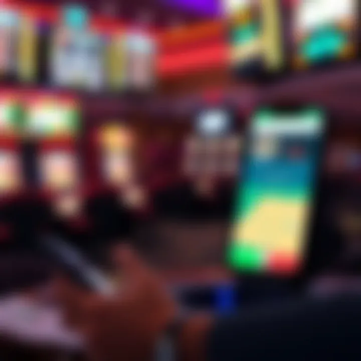 User engaging with the Rhythm City Sportsbook mobile app