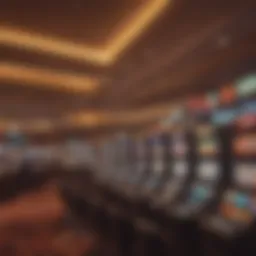 Interior view of Santa Fe Casino Sports Book showcasing betting stations