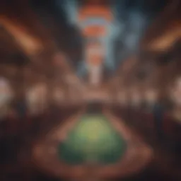 A vibrant view of a smoke-free casino floor bustling with activity.