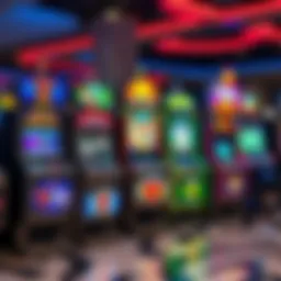 An intricate display of various slot machine designs showcasing their vibrant aesthetics