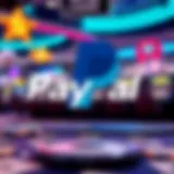 Visual representation of PayPal logo with currency symbols