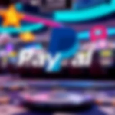 Visual representation of PayPal logo with currency symbols