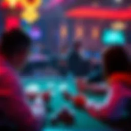 Two players engaged in a strategic spades game