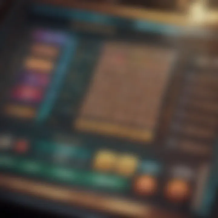 User interface of a lottery app