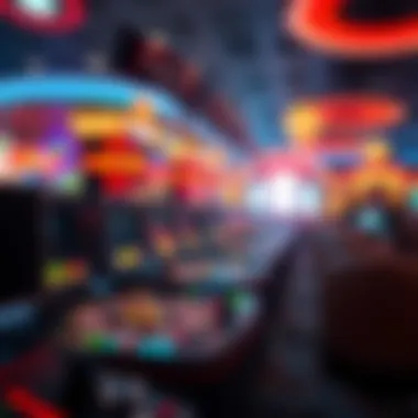 Visual depiction of technology used in online casino games